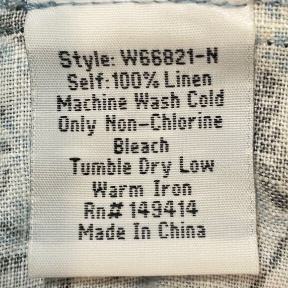 Johnny Was Casablanca Linen Lounge Pants Size XS - Picture 9 of 9